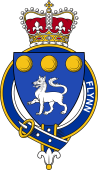 British Garter Coat of Arms for Flynn (Ireland)