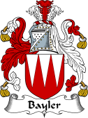 English Coat of Arms for Bayler or Baylor