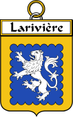 French Coat of Arms Badge for Larivière (Rivière de la)