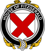 Irish Coat of Arms Badge for the FITZGERALD family