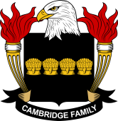 Coat of arms used by the Cambridge family in the United States of America