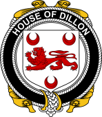Irish Coat of Arms Badge for the DILLON family