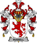 Irish Family Coat of Arms (v.25b) Russell