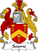 English Coat of Arms for the family Soame
