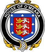 Irish Coat of Arms Badge for the O'MEARA family
