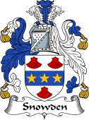 English Coat of Arms for the family Snowden or Snowdon