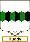 English Coat of Arms Shield Badge for Huddy
