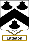 English Coat of Arms Shield Badge for Littleton