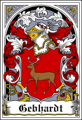German Wappen Coat of Arms Bookplate for Gebhardt