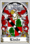 German Wappen Coat of Arms Bookplate for Linde