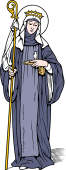 Catholic Saints Clipart image: St Walburga