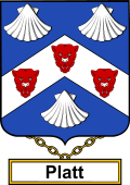 English Coat of Arms Shield Badge for Platt