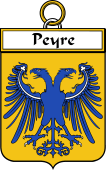 French Coat of Arms Badge for Peyre