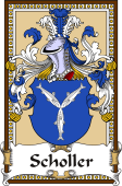 German Coat of Arms Wappen Bookplate  for Scholler