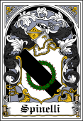 Italian Coat of Arms Bookplate for Spinelli