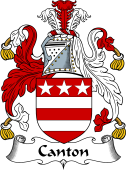 English Coat of Arms for the family Canton