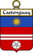 French Coat of Arms Badge for Castonguay (Gay dit Castonguay)