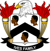 Coat of arms used by the Ives family in the United States of America