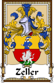 German Coat of Arms Wappen Bookplate  for Zeller
