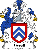 English Coat of Arms for Tirrell or Tyrell