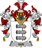 Irish Family Coat of Arms (v.25b) Gun or McElgunn