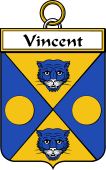 French Coat of Arms Badge for Vincent