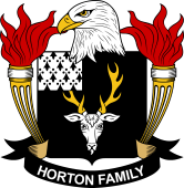 Coat of arms used by the Horton family in the United States of America