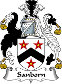 English Coat of Arms for the family Samborne or Sanborn