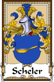 German Coat of Arms Wappen Bookplate  for Scheler