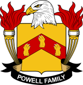 Coat of arms used by the Powell family in the United States of America