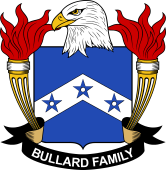 Coat of arms used by the Bullard family in the United States of America