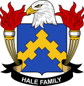 Coat of arms used by the Hale family in the United States of America