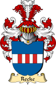 v.23 Coat of Family Arms from Germany for Recke