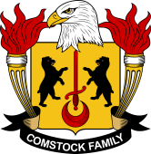 Coat of arms used by the Comstock family in the United States of America