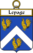 French Coat of Arms Badge for Lepage