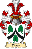v.23 Coat of Family Arms from Germany for Thaer