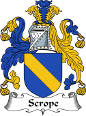 English Coat of Arms for the family Scroope or Scrope