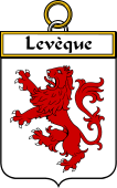 French Coat of Arms Badge for Levèque (Evèque l')