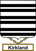 English Coat of Arms Shield Badge for Kirkland