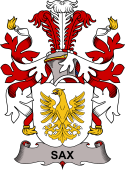 Coat of arms used by the Danish family Sax