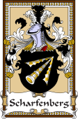 German Coat of Arms Wappen Bookplate  for Scharfenberg