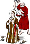 Catholic Saints Clipart image: St Stephen as Martyr