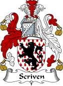 English Coat of Arms for the family Scriven