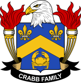 Coat of arms used by the Crabb family in the United States of America