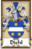 German Coat of Arms Wappen Bookplate  for Diehl