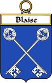 French Coat of Arms Badge for Blaise