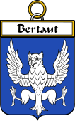French Coat of Arms Badge for Bertaut