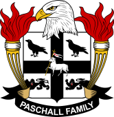 Coat of arms used by the Paschall family in the United States of America