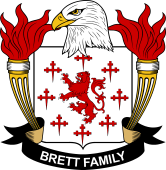 Coat of arms used by the Brett family in the United States of America