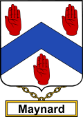 English Coat of Arms Shield Badge for Maynard